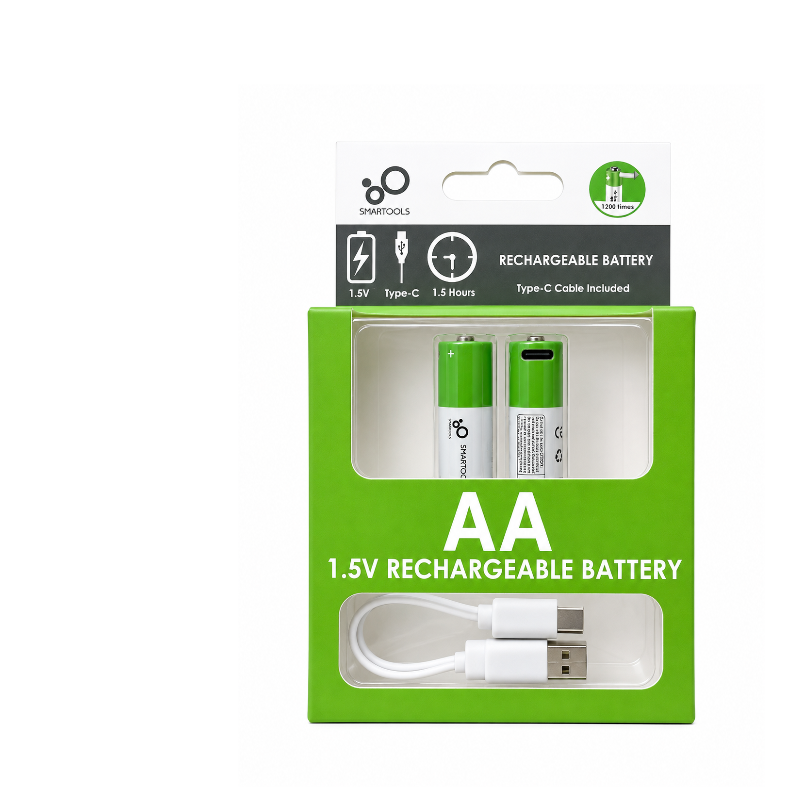 Rechargeable Lithium Battery 1.5v 2 pcs