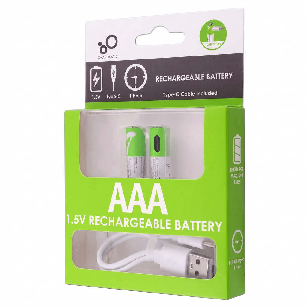 Rechargeable Lithium Battery 1.5v 2 pcs