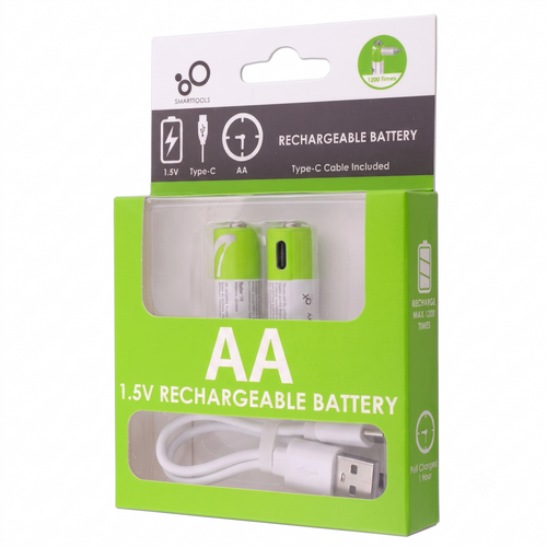 Rechargeable Lithium Battery 1.5v 2 pcs