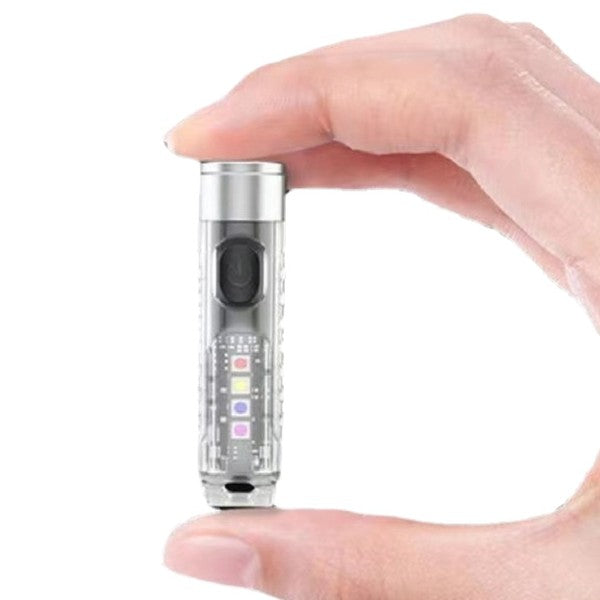 USB Rechargeable Mini LED Flashlight | Key Chain Lamp | Magnetic Super Bright Outdoor Light | Emergency Warning Light | RRTO260904A360