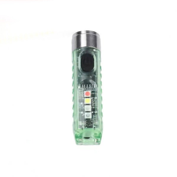 USB Rechargeable Mini LED Flashlight | Key Chain Lamp | Magnetic Super Bright Outdoor Light | Emergency Warning Light | RRTO260904A360