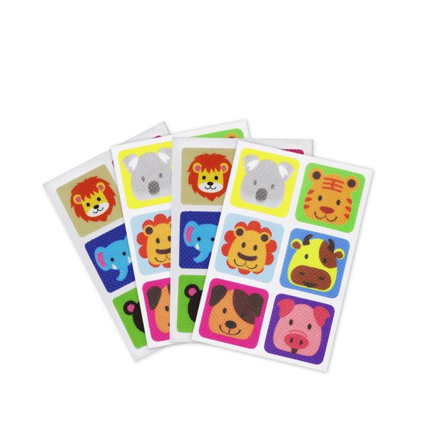 Plant Essential Oil Mosquito Repellent Stickers | 36 Stickers in 6 Sheets | Cartoon Design | Non-Woven Fabric | Kids & Family | RRMO260802A262