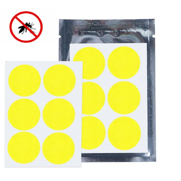 Plant Essential Oil Mosquito Repellent Stickers | 36 Stickers in 6 Sheets | Non-Woven Fabric | Kids & Family | Single Color | RRMO260802A262