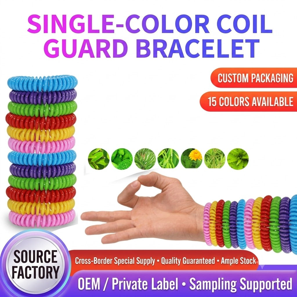 Anti-Mosquito Bracelet | 3 PCS Set | Plant Essential Oil | EVA Spiral Wristband | Mosquito Repellent | RRMO260802A261