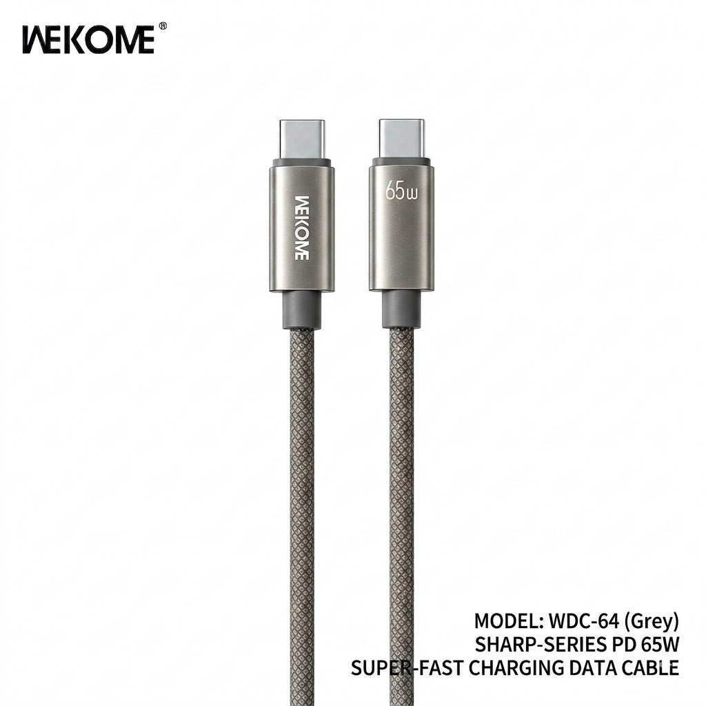 WEKOME Ruichi PD65W Ultra-Fast Charging Data Cable | USB-C | Braided | 1.2M | Fast Charging & Data Transfer | RRCR260811A284