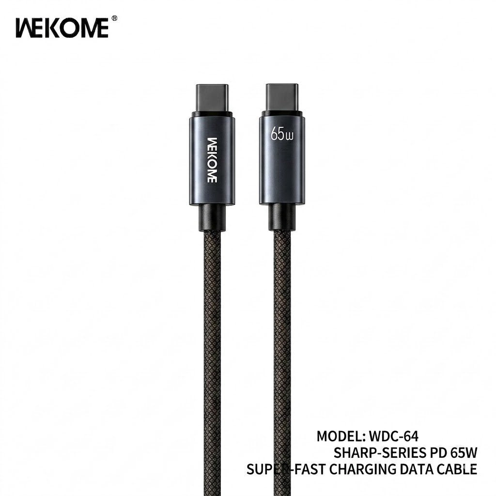 WEKOME Ruichi PD65W Ultra-Fast Charging Data Cable | USB-C | Braided | 1.2M | Fast Charging & Data Transfer | RRCR260811A284