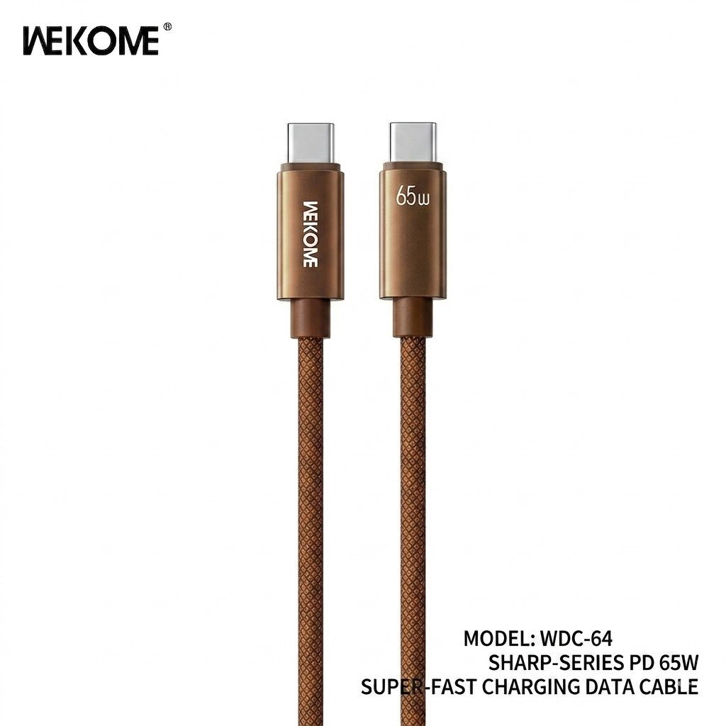WEKOME Ruichi PD65W Ultra-Fast Charging Data Cable | USB-C | Braided | 1.2M | Fast Charging & Data Transfer | RRCR260811A284