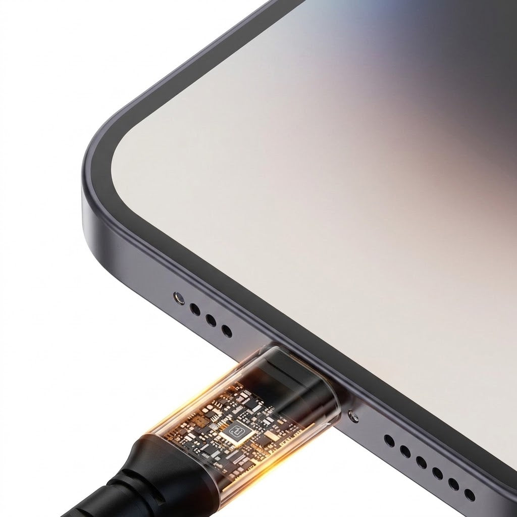 Full-Featured Fast Charging Spring Cable | 100W | 20Gbps | PD 3.2 | Audio & Video | USB-C Data Cable | RRCR260815A290