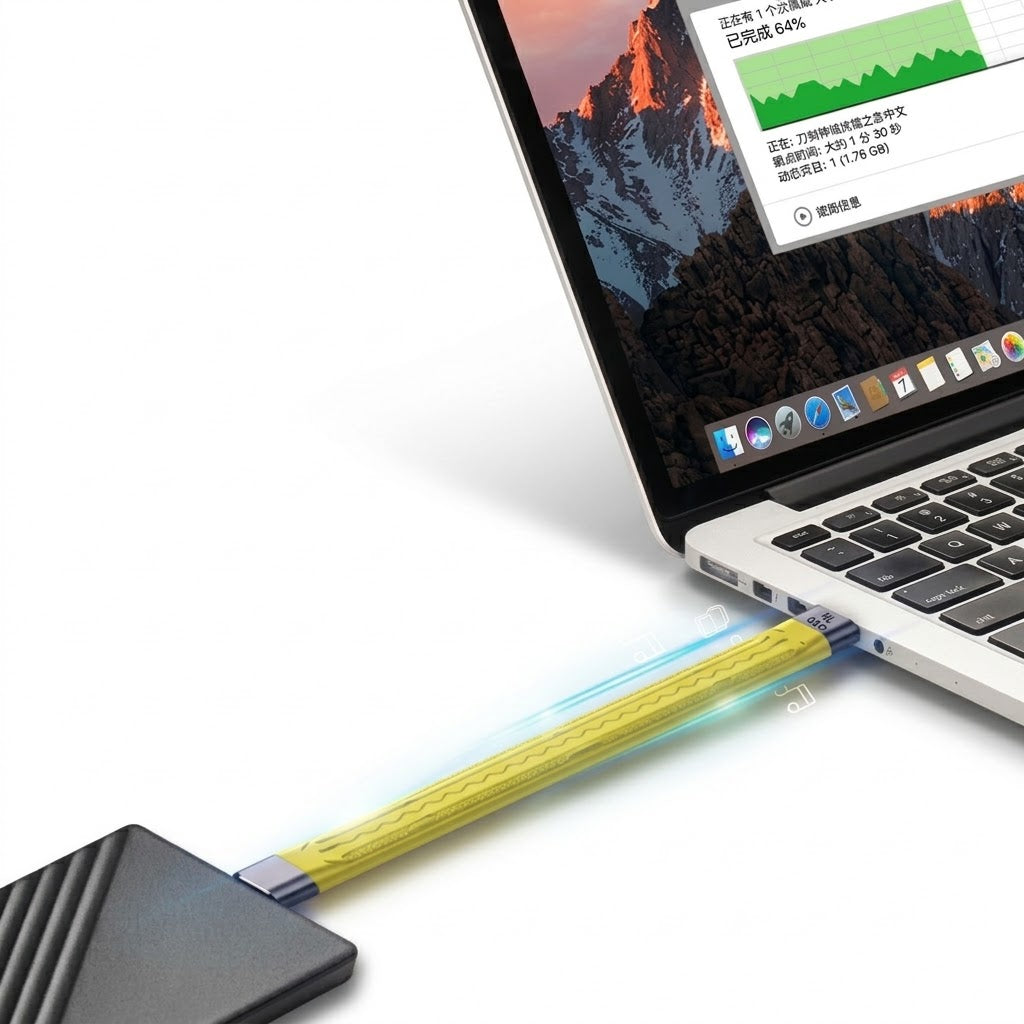USB4 Type-C Data Cable | PD Fast Charging | Thunderbolt 4 Compatible | 13cm Flexible Short Cable | Mobile Phone, Laptop & Hard Disk | RRCR260921A383