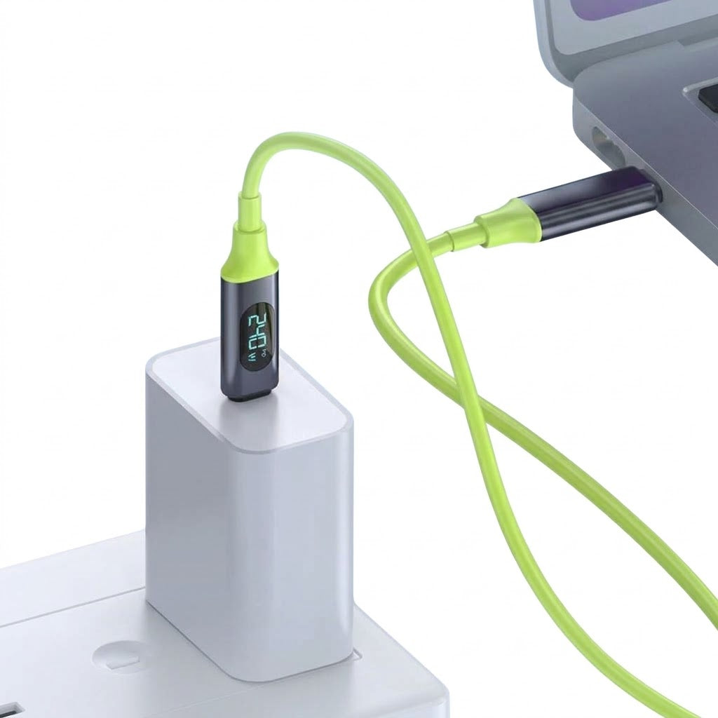 240W Fast Charging Type-C Data Cable | Intelligent Digital Display | Huawei, Apple 15, Xiaomi & Laptop Charging Cable | High-Speed PD Cable | RRCR261004A406