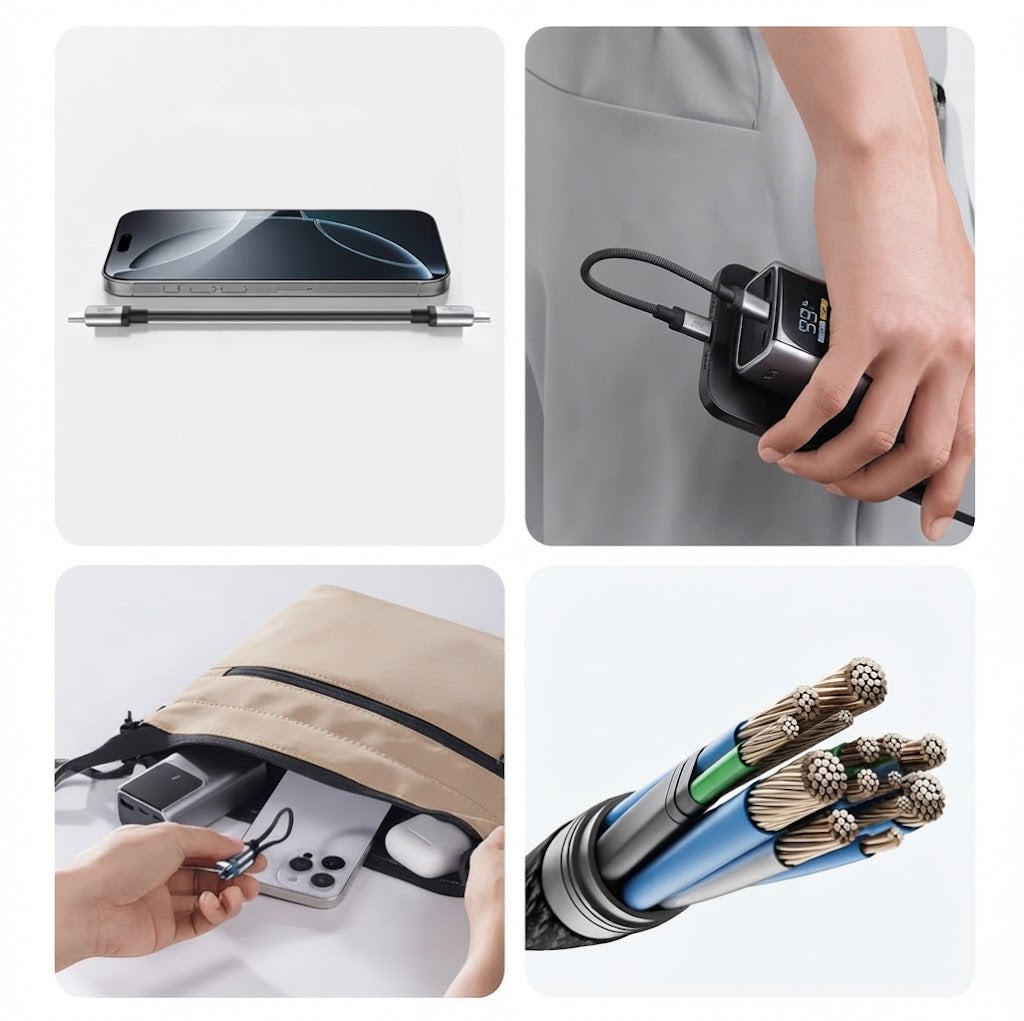 240W Super Flash Charging Cable | Magnetic Braided PD Fast Charging & Data Cable | Huawei | Honor | Xiaomi | Apple Compatible | RRCR260910A364