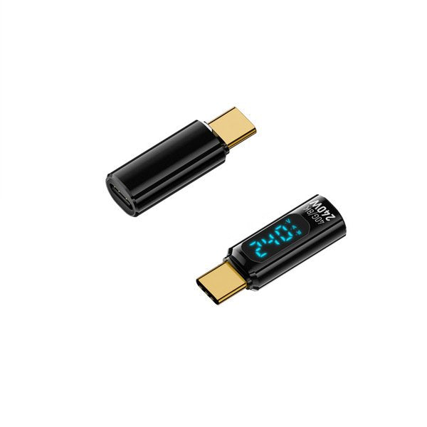 240W Transparent Type-C Adapter | USB4 Digital Display Charging Adapter | Full-Featured Digital Display | 240W Fast Charging | RRCR260921A384