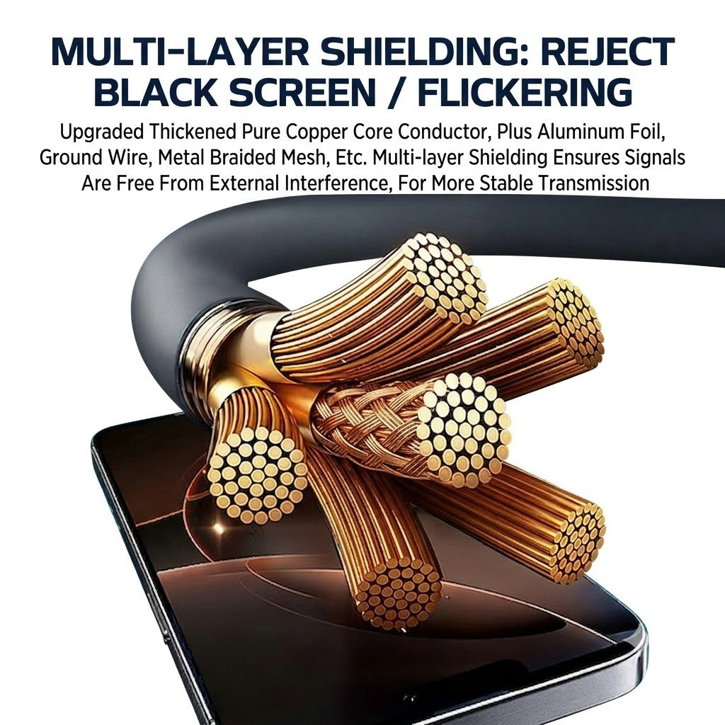 240W Super Fast Charging Digital Display Data Cable | Dual Type-C | PD 3.1 Fast Charging | Mobile, Tablet & Laptop Compatible | RRCR260804A266