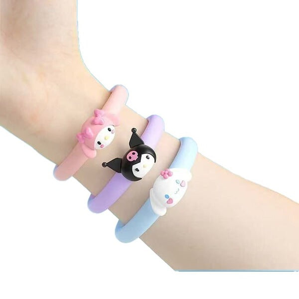 Essential Oil Mosquito Repellent Bracelet | 6-Section Plant Essential Oil Sticks | 3 PCS Set | Cute Sanrio Design | Anti-Bite | Portable | Children & Family | RRMO260823A327