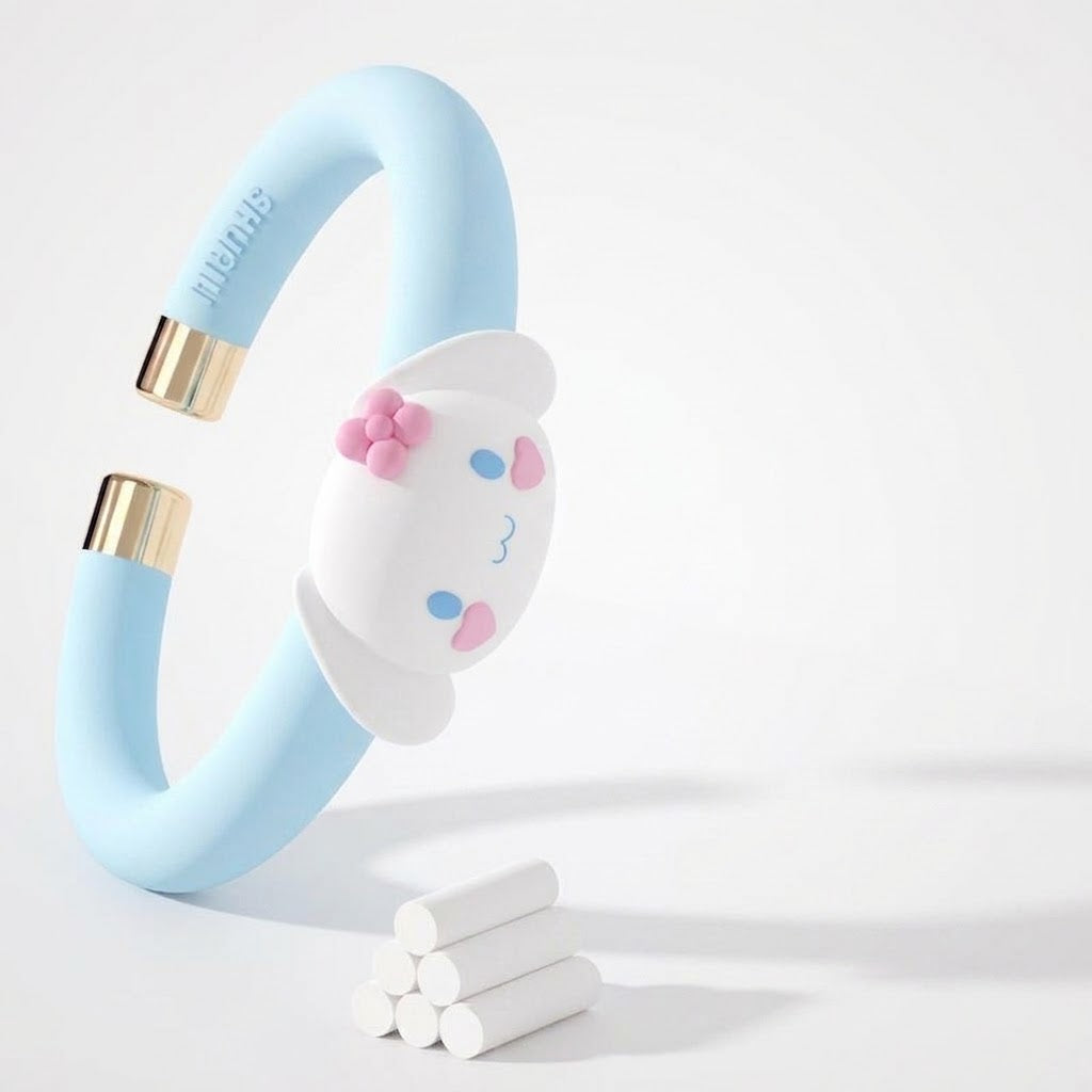Essential Oil Mosquito Repellent Bracelet | 6-Section Plant Essential Oil Sticks | 3 PCS Set | Cute Sanrio Design | Anti-Bite | Portable | Children & Family | RRMO260823A327
