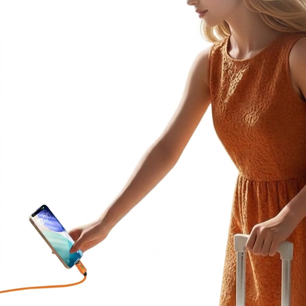 120W Super Fast Charging Data Cable | ( 1.5M ) Type-C Charging Cable | High-Speed Data Transfer Cable with LED Light | Android, Huawei & Apple Compatible | RRCR260927A394